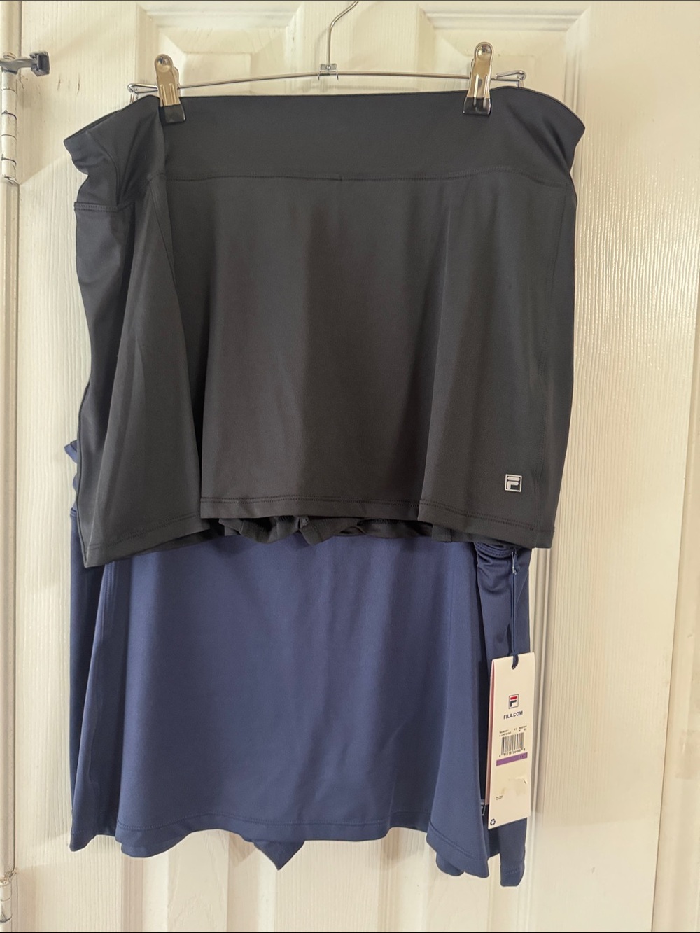 Fila Black and Navy Athletic Skort Set